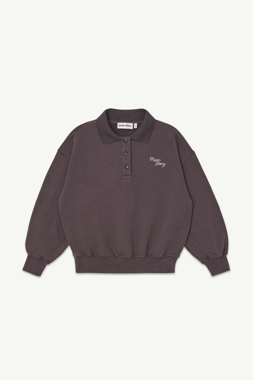 Main Story polo sweatshirt // dark cherry