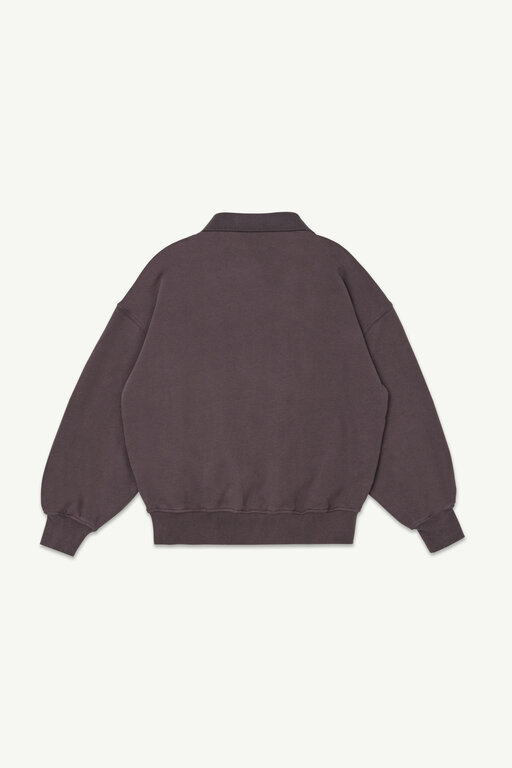 Main Story polo sweatshirt // dark cherry