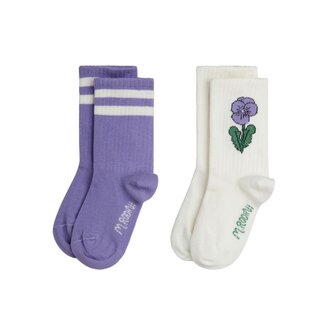 Mini Rodini violas 2-pack socks // multi
