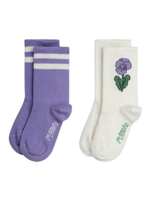 Mini Rodini violas 2-pack socks // multi