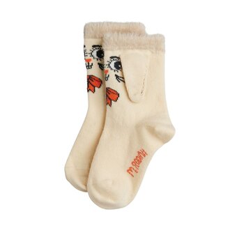 Mini Rodini rabbit ear socks // off white