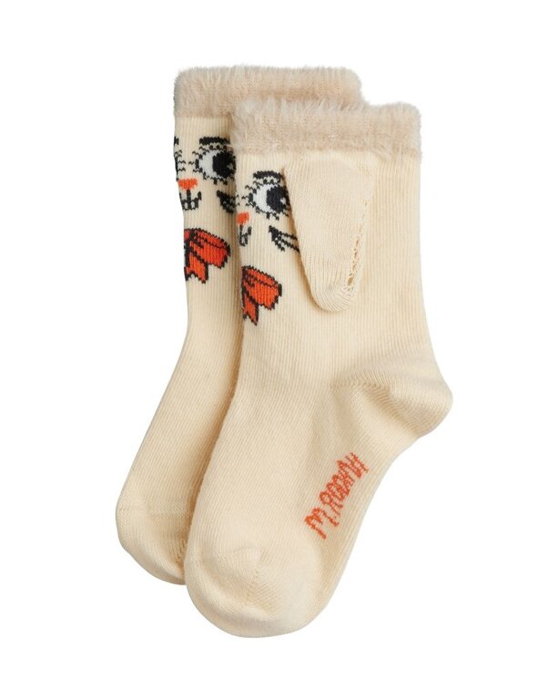 Mini Rodini rabbit ear socks // off white