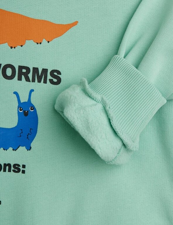 Mini Rodini velvet worms observation sp sweatshirt // green