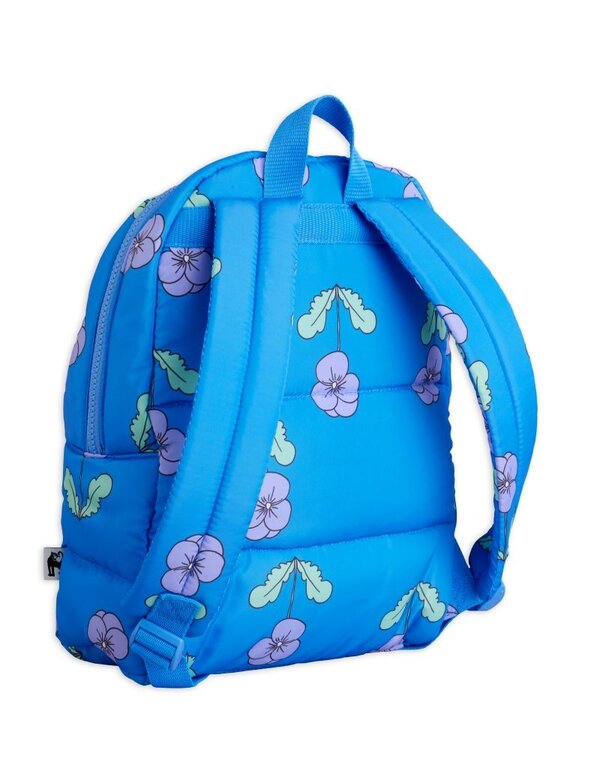 Mini Rodini violas aop padded backpack // blue