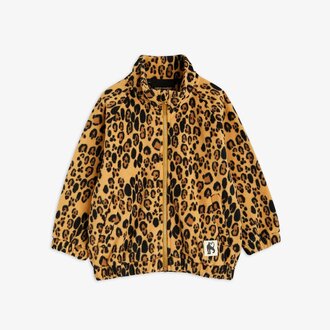 Mini Rodini leopard fleece jacket //  beige
