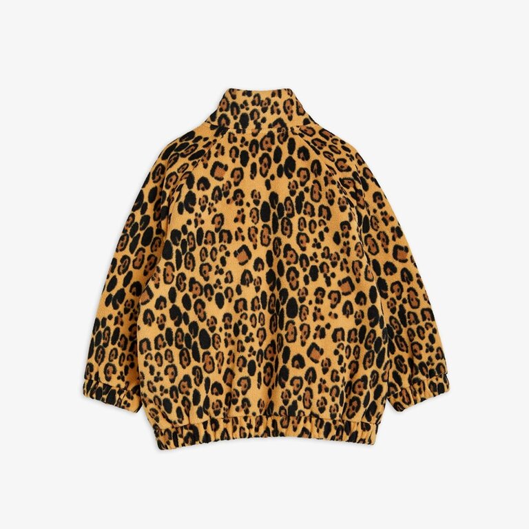 Mini Rodini leopard fleece jacket //  beige