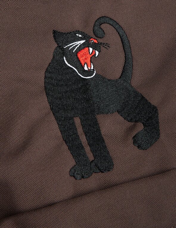 Mini Rodini panther emb school backpack // brown