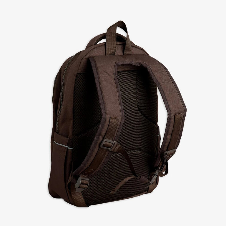 Mini Rodini panther emb school backpack // brown
