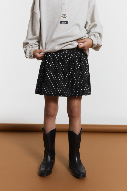 Alix the label dot skirt // black/white