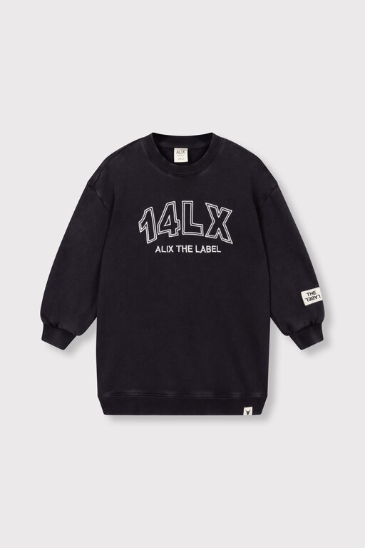 Alix the label 14lx sweatdress // charcoal grey