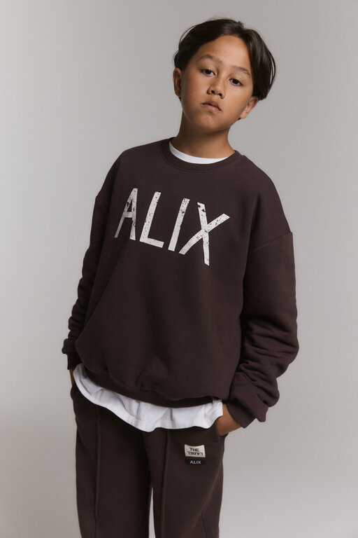Alix the label world tour sweater // warm brown