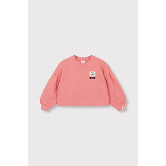 Alix the label cropped sweater // bright coral