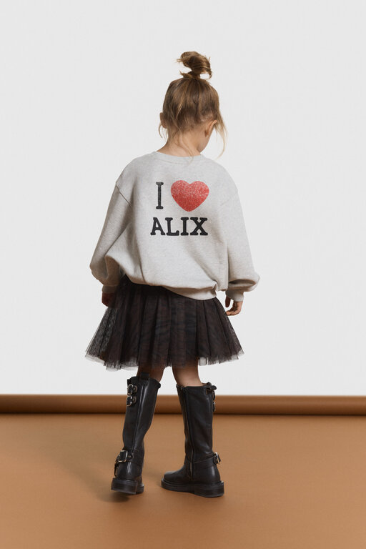 Alix the label batwing sweater // light grey melange