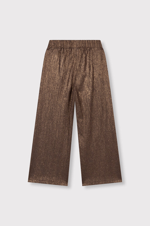 Alix the label shiny wide leg pants // warm brown