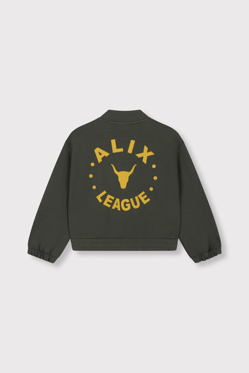 Alix the label zip cardigan // army
