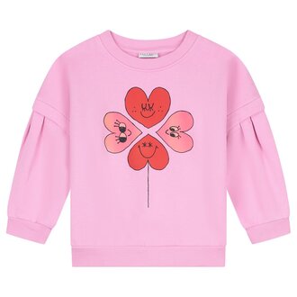 Daily Brat sweater four hearts // pink