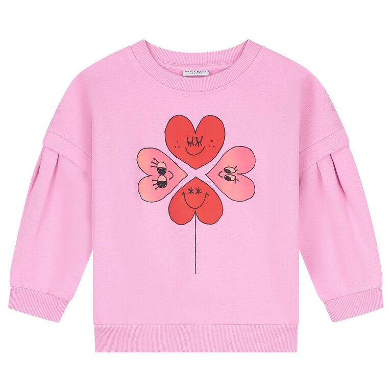 Daily Brat sweater four hearts // pink