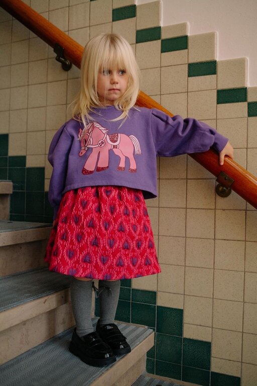 Daily Brat sally horse sweater // purple