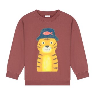 Daily Brat tiny tiger sweater // brown