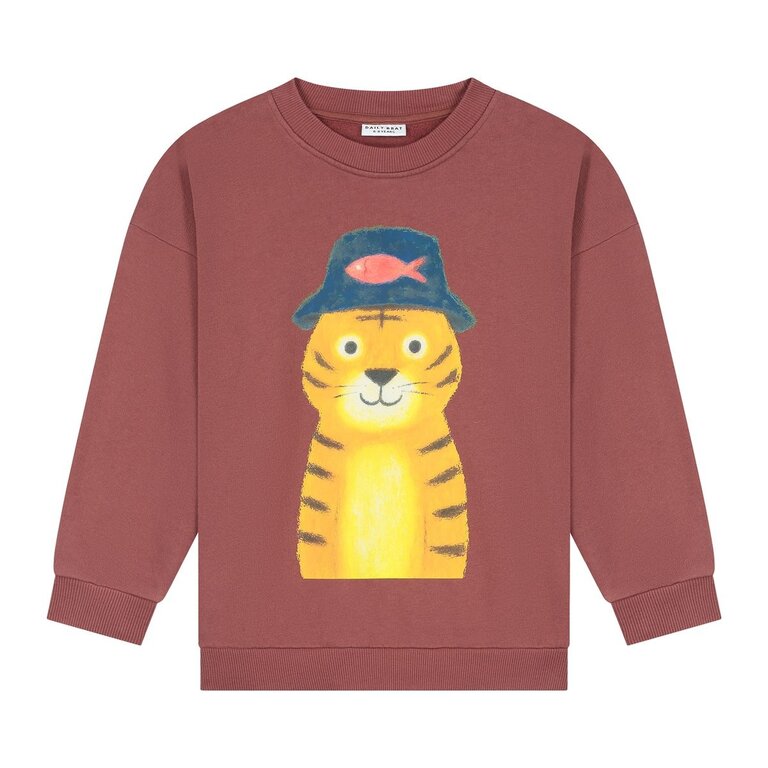 Daily Brat tiny tiger sweater // brown