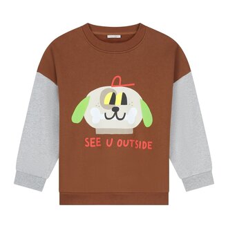 Daily Brat see u outside sweater // brown