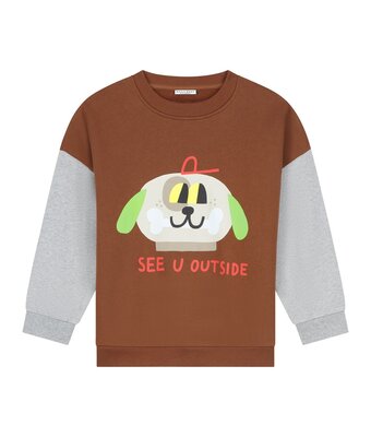 see u outside sweater // brown