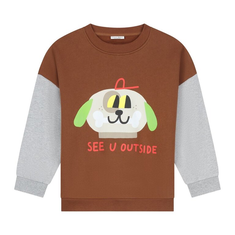 Daily Brat see u outside sweater // brown