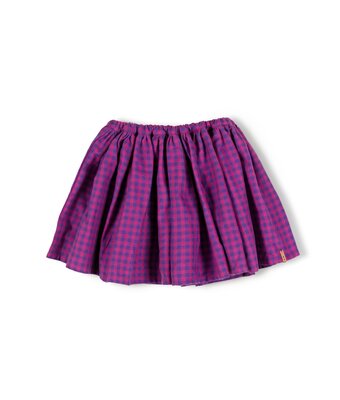 tos skirt // blueberry checkered
