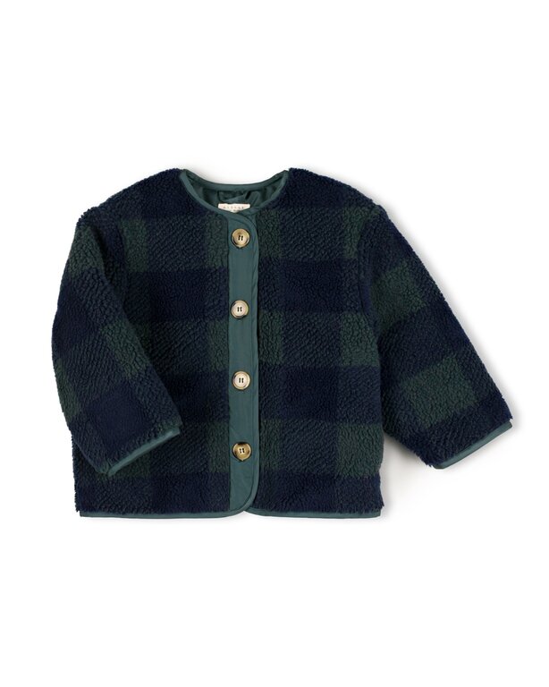 Nixnut check jacket // moss