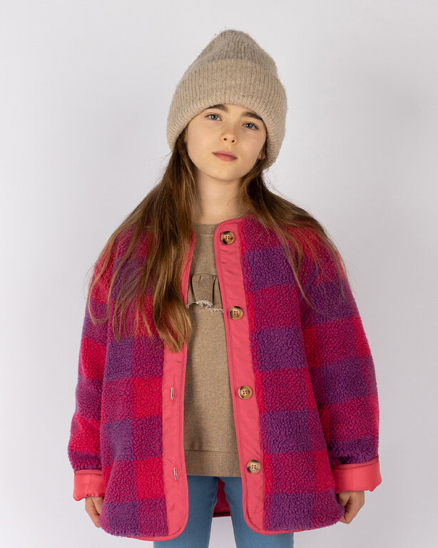 Nixnut check jacket // cherry