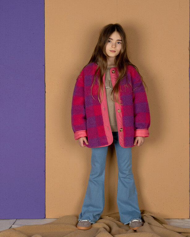 Nixnut check jacket // cherry