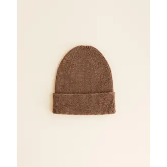 hvid beanie fonzie newborn // mocha
