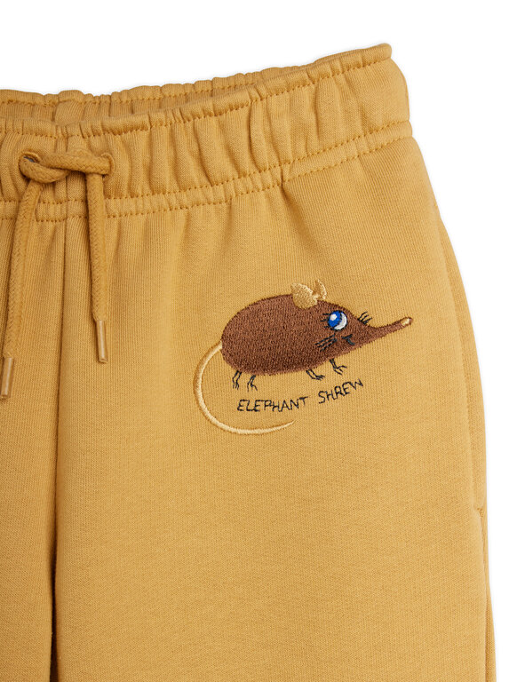 Mini Rodini elephant shrew emb sweatpants // beige