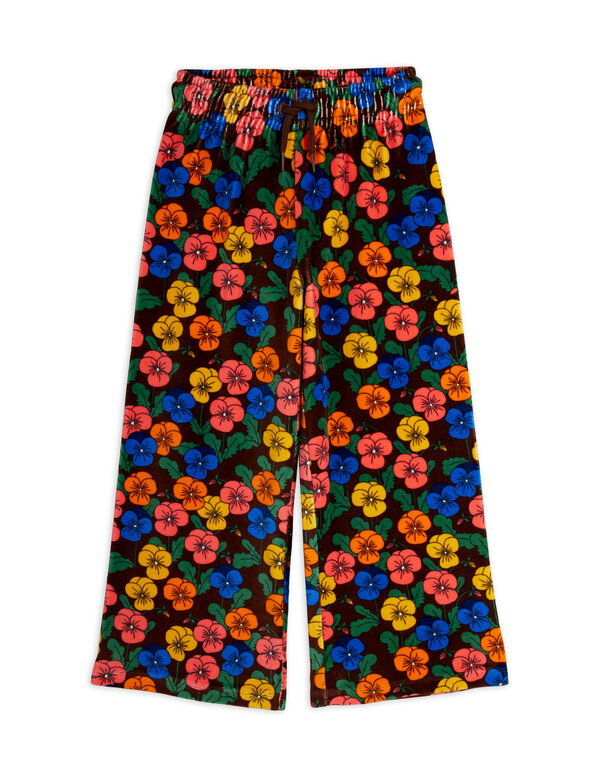 Mini Rodini violas aop velour trousers // multi