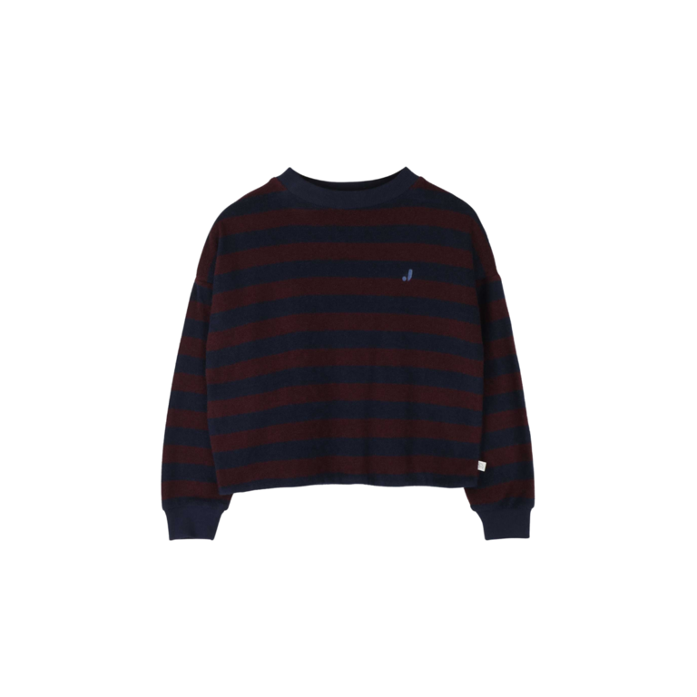 Jenest kay ls t-shirt // navy blue cherry bordeaux