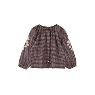 Jenest coco blouse // cherry bordeaux vintage rose