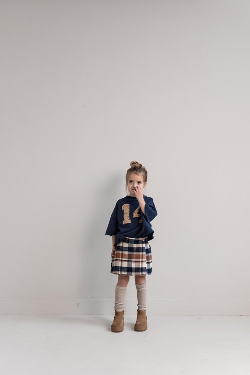 Jenest bess skort // off white blue brown