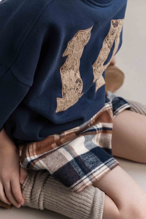 Jenest bess skort // off white blue brown