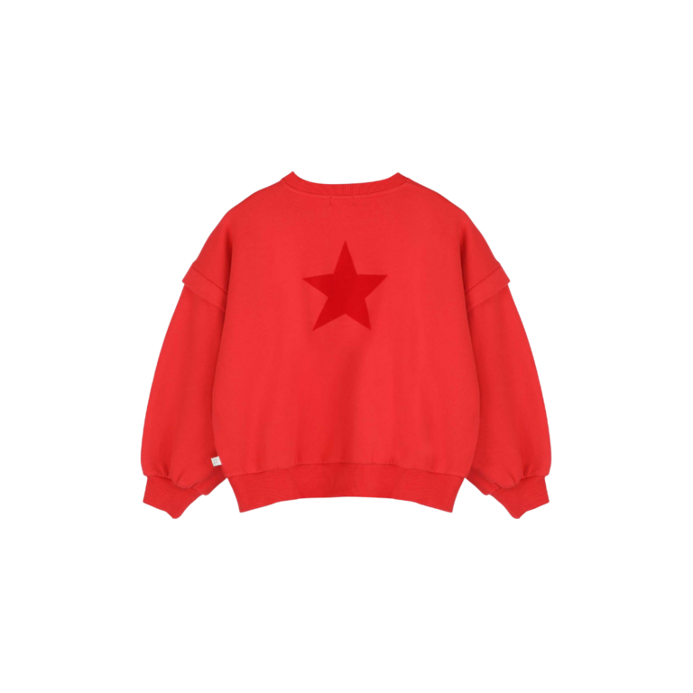 Jenest balloon sweater // spicy red