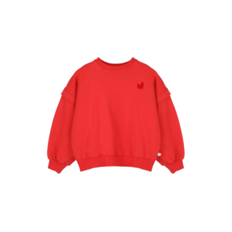 Jenest balloon sweater // spicy red