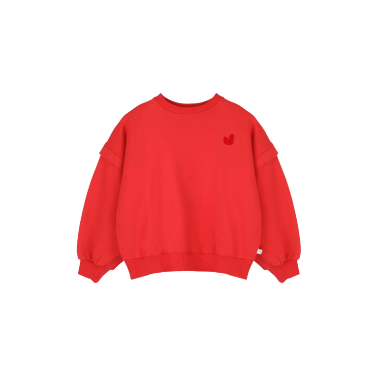 Jenest balloon sweater // spicy red
