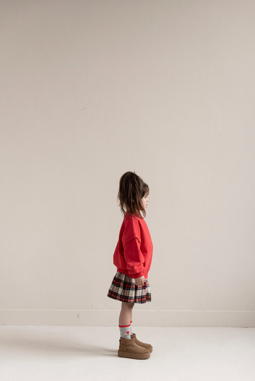 Jenest balloon sweater // spicy red