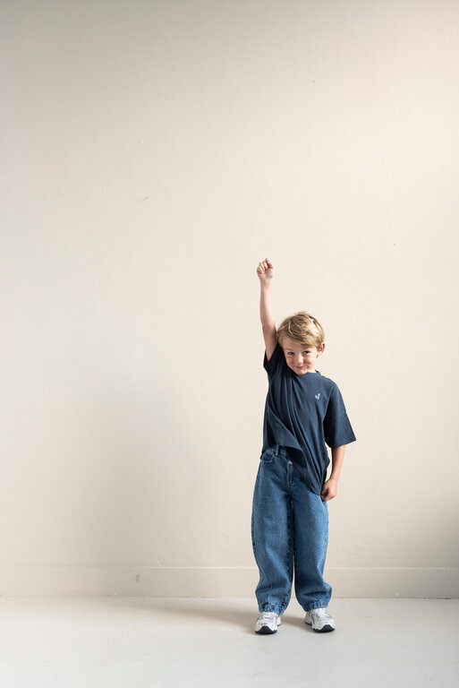 Jenest balloon denim pants // dark wash