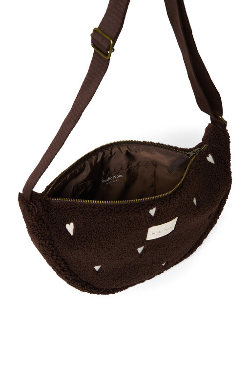 Studio Noos teddy adult fanny pack // chocolate hearts