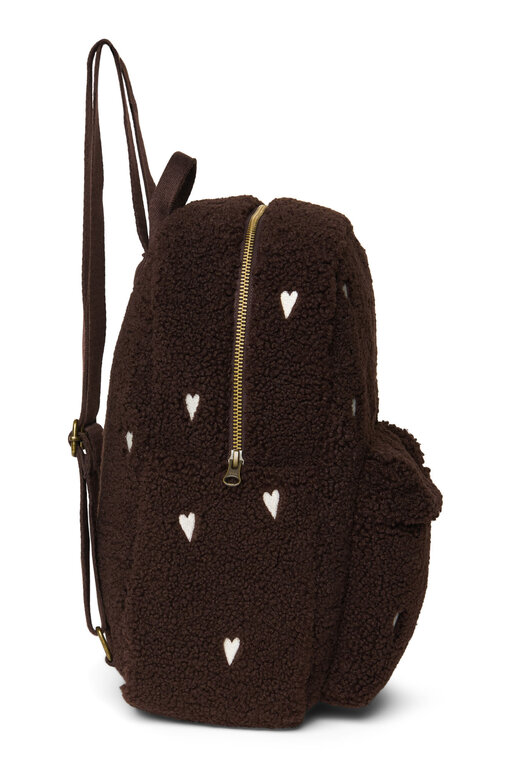 Studio Noos teddy midi backpack // chocolate hearts