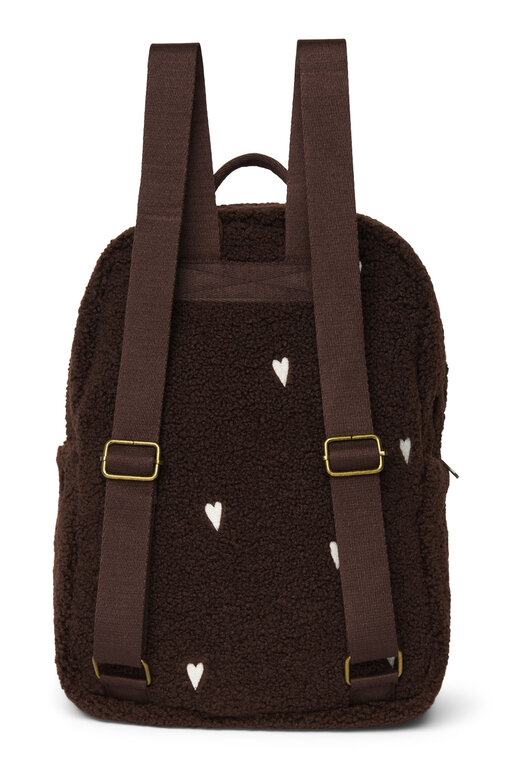 Studio Noos teddy midi backpack // chocolate hearts
