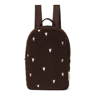 Studio Noos teddy mini backpack // chocolate hearts