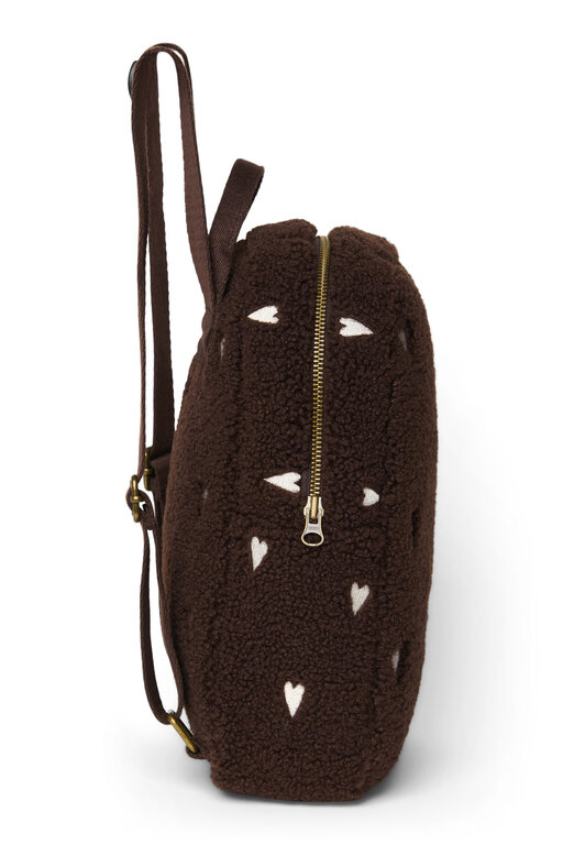 Studio Noos teddy mini backpack // chocolate hearts