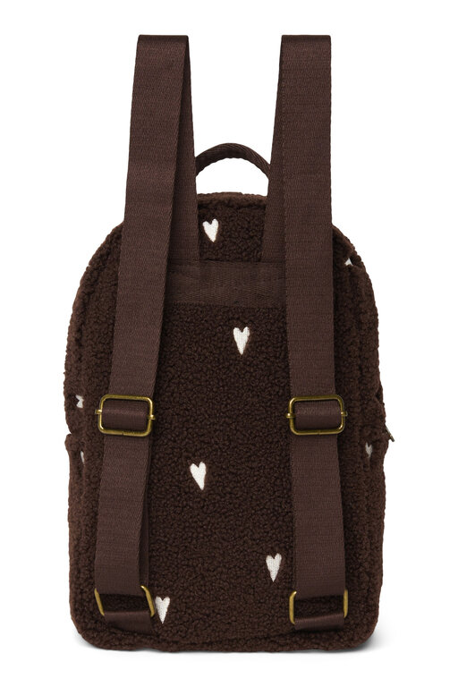 Studio Noos teddy mini backpack // chocolate hearts