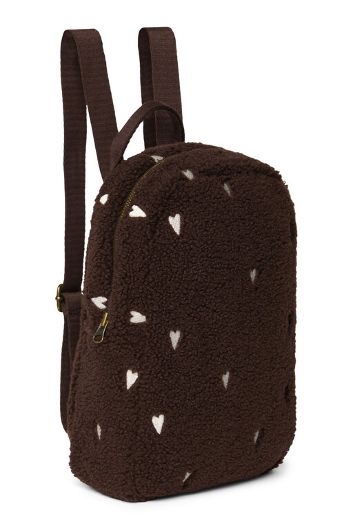 Studio Noos teddy mini backpack // chocolate hearts